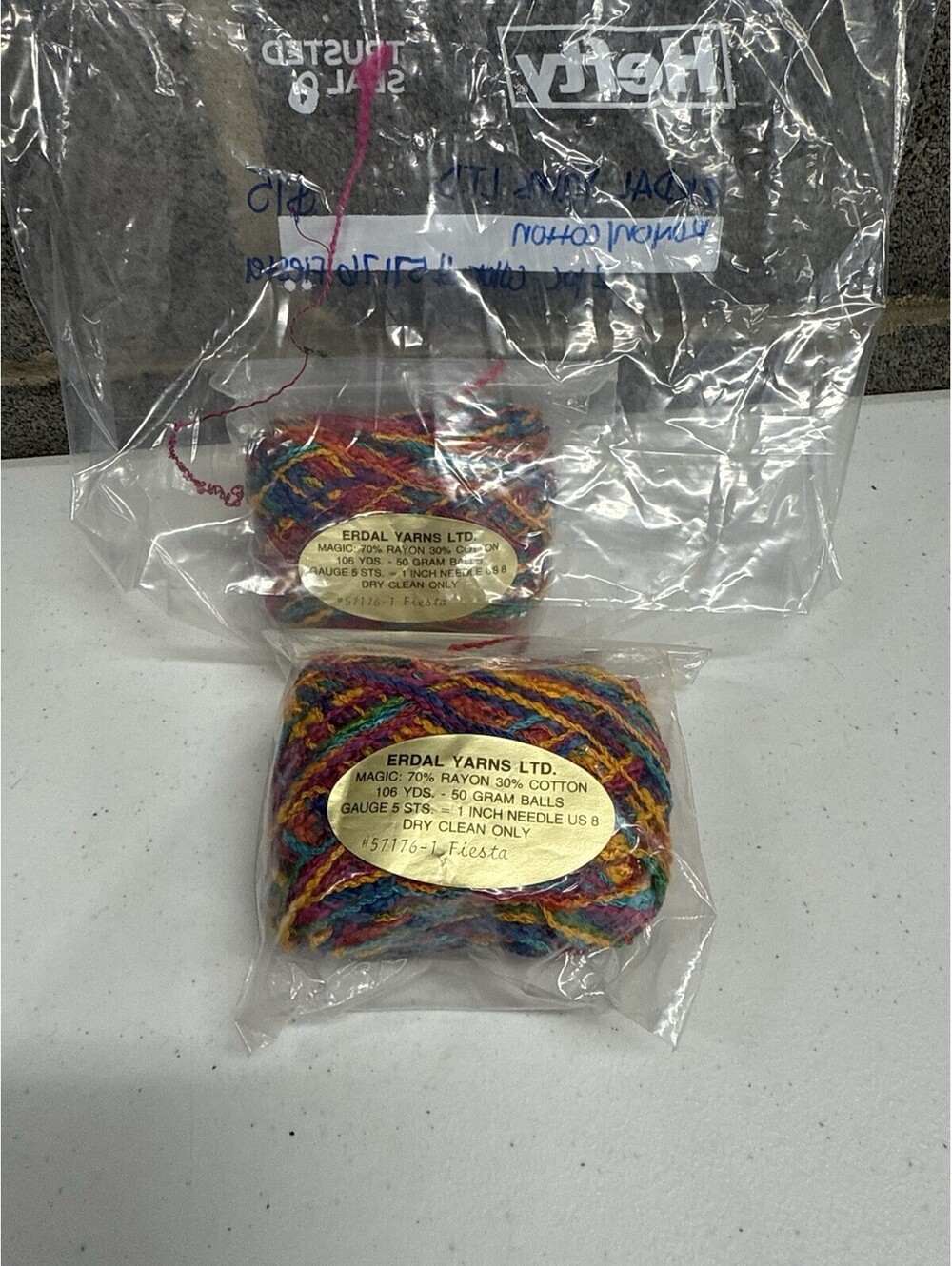 Erdal Yarns LTD Magic: Rayon/Cotton Yarn Color 57176 Fiesta 2 Skein Lot